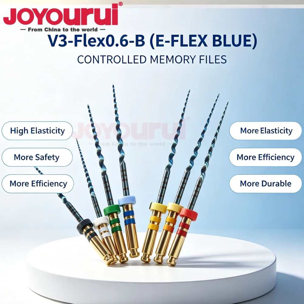 Dental E-FLEX Blue Root Canal File NiTi Endodontic Root Canal Treatment Niti Files for 15-40# 45-80 Gutta Percha Point K/H/R/S/P