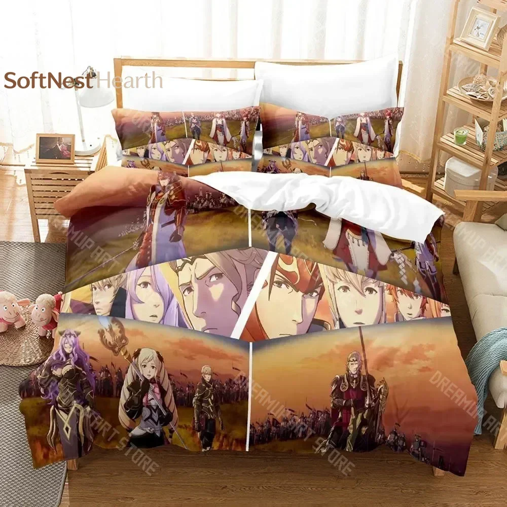 2026 3D Print Fire Emblem Engage Bedding Set Cartoon Anime Three-piece Set Adult Kid Bedroom Duvetcover Sets