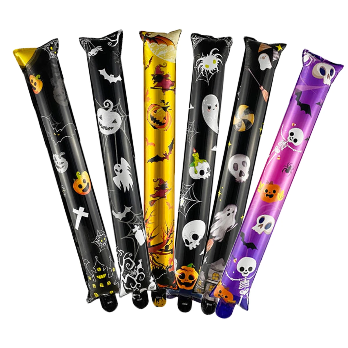 6pcs 25nch Halloween Stick Foil Balloons Set Pumpkin Cat Sticks Balloon Ghost Sticks Globos Halloween Party Decorations Supplies