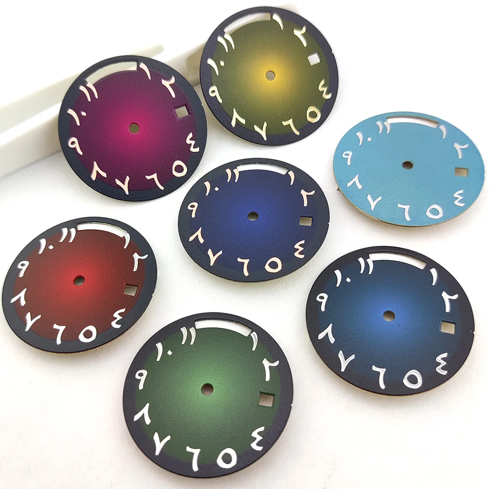 29mm 8285 dial Men's watch dial steric Arabic script dial 8285 Watch replacement parts suitable for 8285 Movement Custom logo