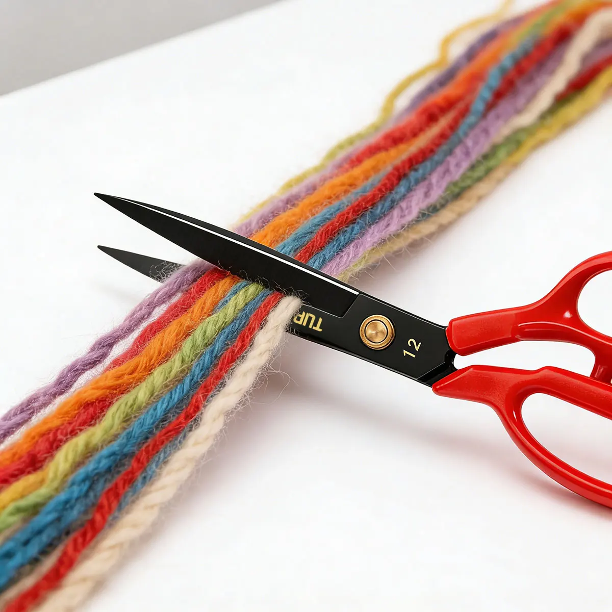 

High-end Tailor Scissors Clothing Designer Tools Professional Stainless Steel Sewing Scissors, Gift for Dressmaker, Red handle