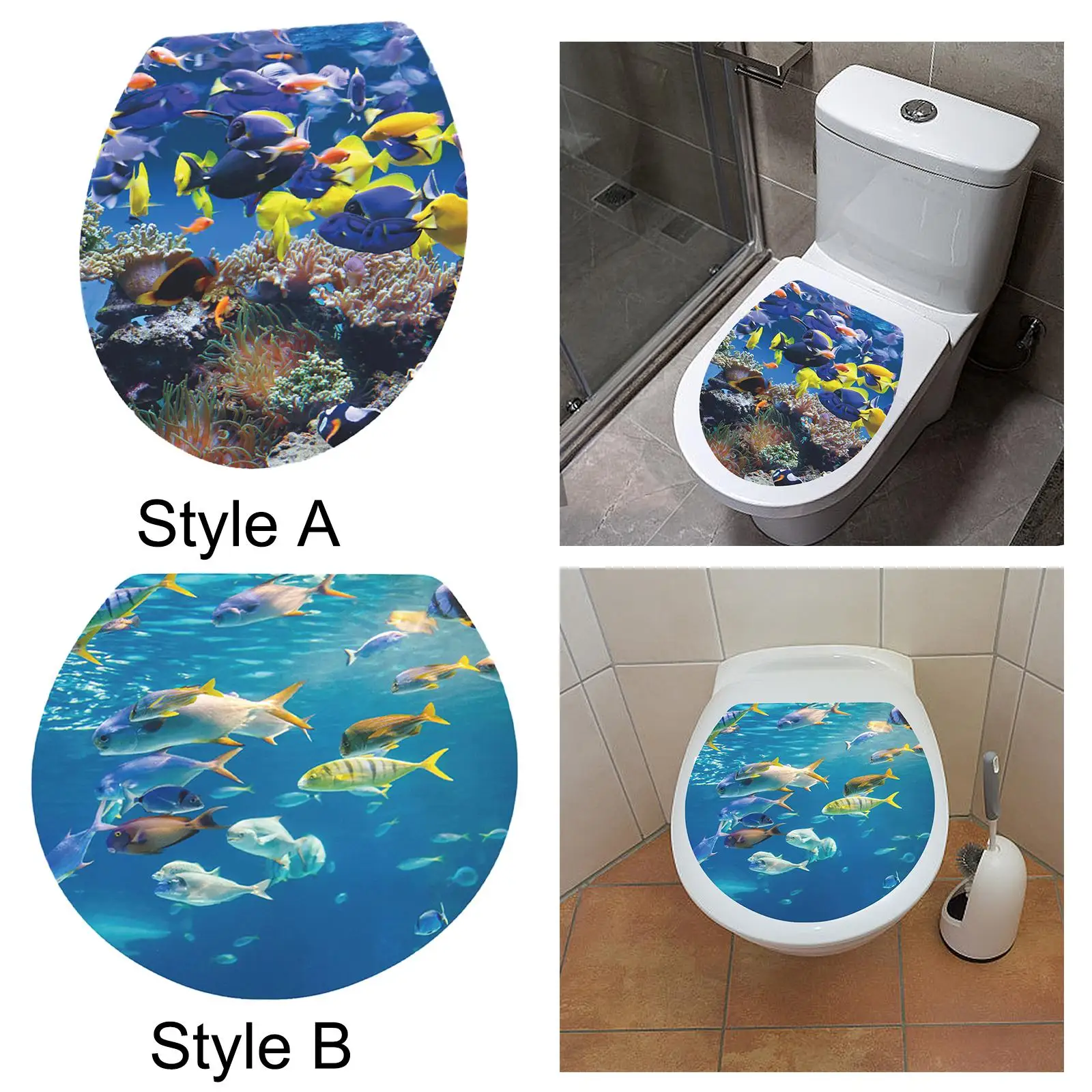 

Toilet Sticker Removable DIY Toilet Seat Cover Decal for Office Home Toilets
