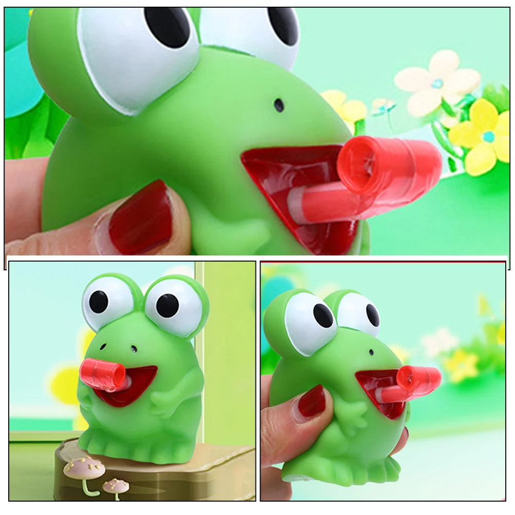 Vaguelly 2 pezzi rana suono spremere giocattolo decompressione cartone animato antistress elastico novità portatile favore di partito adorabile divertimento