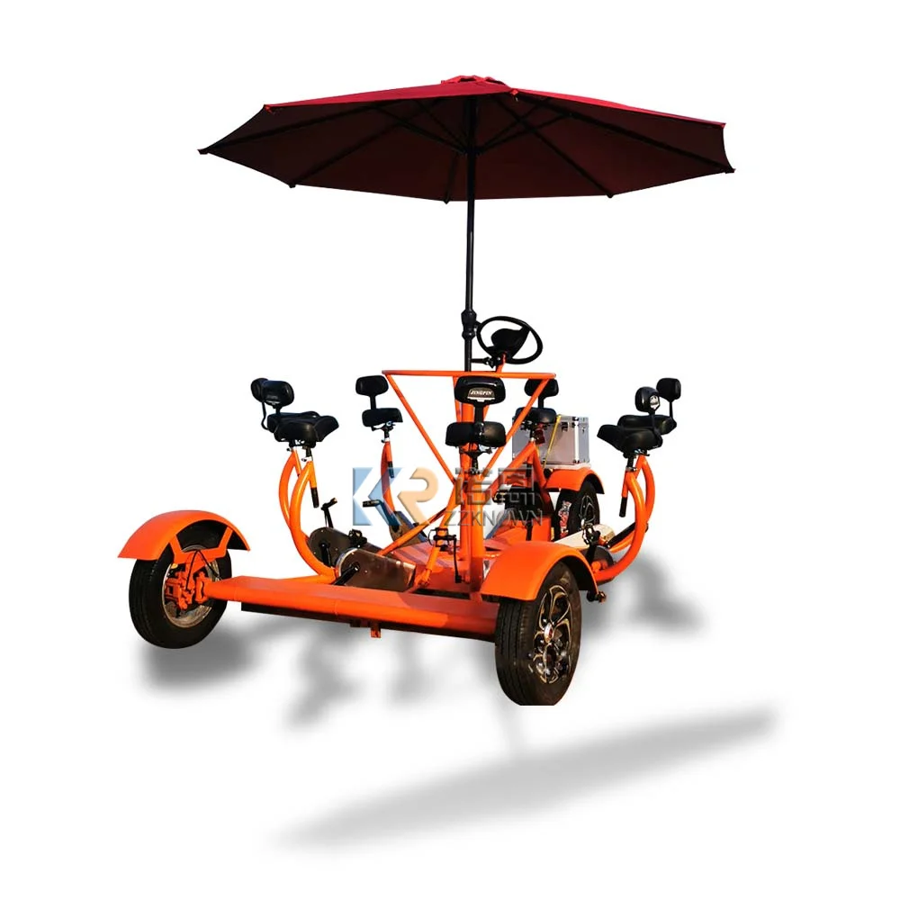 بيع عربة دراجة البيرة، سيارة بدواسة لمشاهدة معالم المدينة، دراجة البيرة لحفلات الحانة مع البطارية والجذع