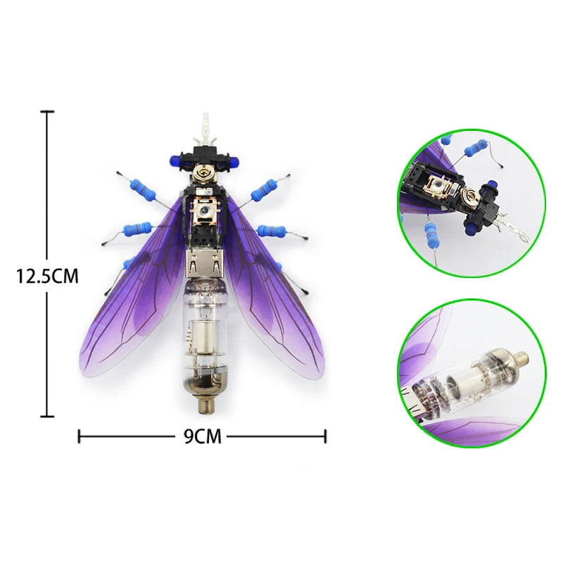 Modelo de insecto, maquinaria de Metal, rompecabezas, juguetes científicos para niños, Kit de aprendizaje tecnológico STEM DIY, juguetes educativos
