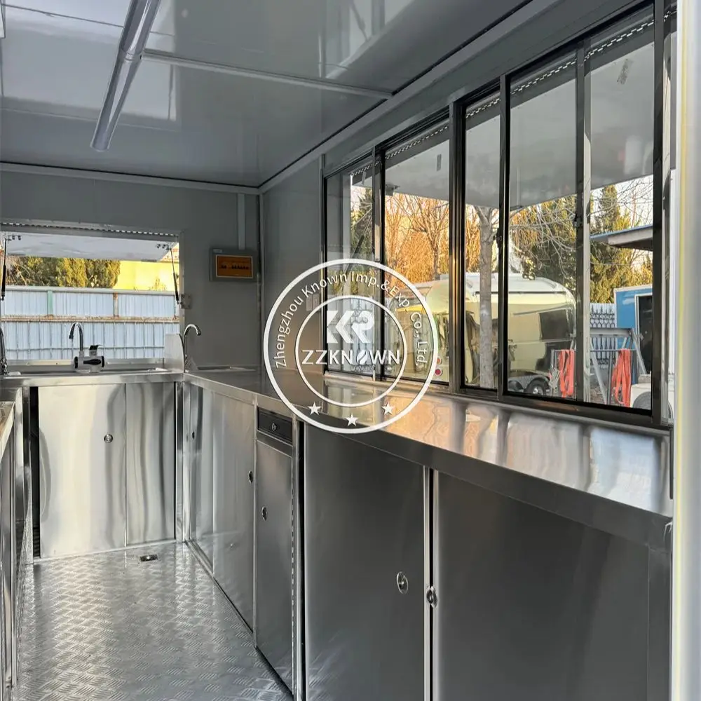 Мобильная тележка для еды, полностью оборудованная прицеп для кофе, мороженого, мобильная кухня, индивидуальный грузовик для фаст-фуда, полностью оборудование
