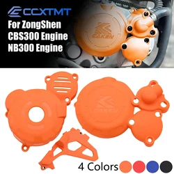 Motorcycle Clutch Guard Water Pump Cover Engine Ignition Protector For ZongShen NB300 CBS300 HENGJIAN ZUMA AJ1 KEWS GUIZUN Parts