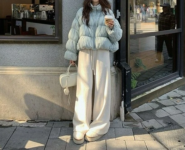 디자인 센스 스탠드업 칼라 따뜻한 재킷 여성용 겨울 신상 다용도 캐주얼 루즈핏 솜 패딩 의류