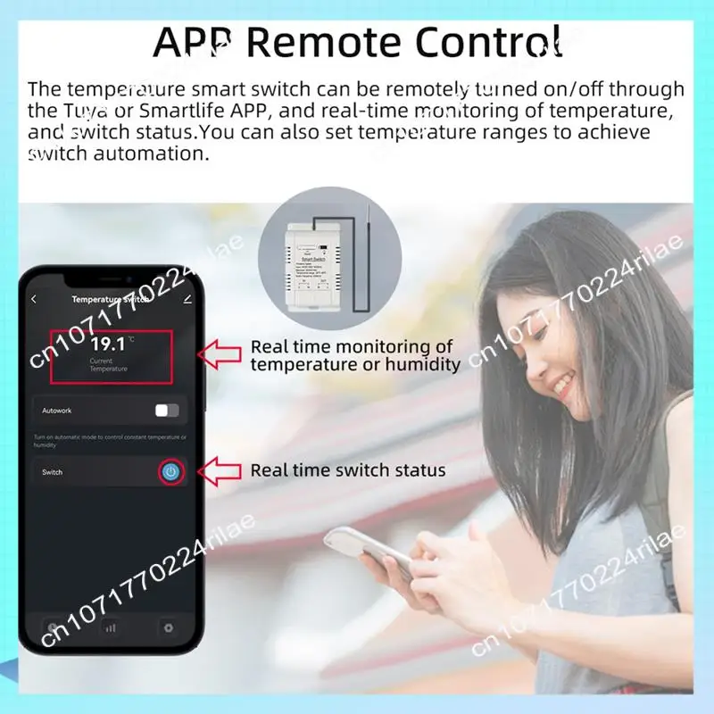 

A17Z Wi-Fi умный переключатель температуры с датчиком 2 м Ewelink 16A переключатель температуры поддерживает голосовое управление