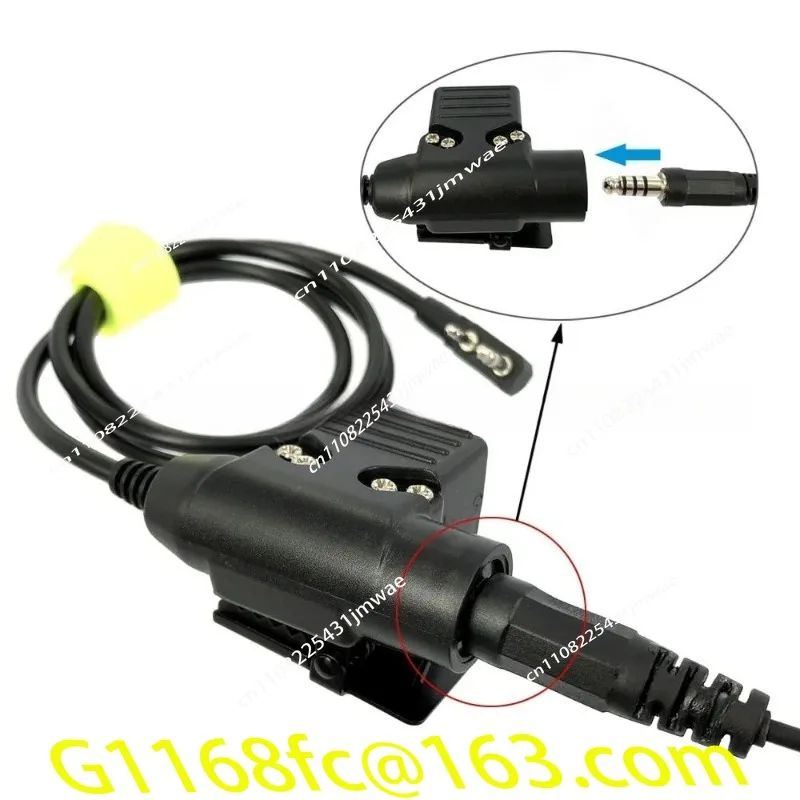 7.1MM Telescopic Throat Control Headset Tactical Laryngeal Vibrator Headset