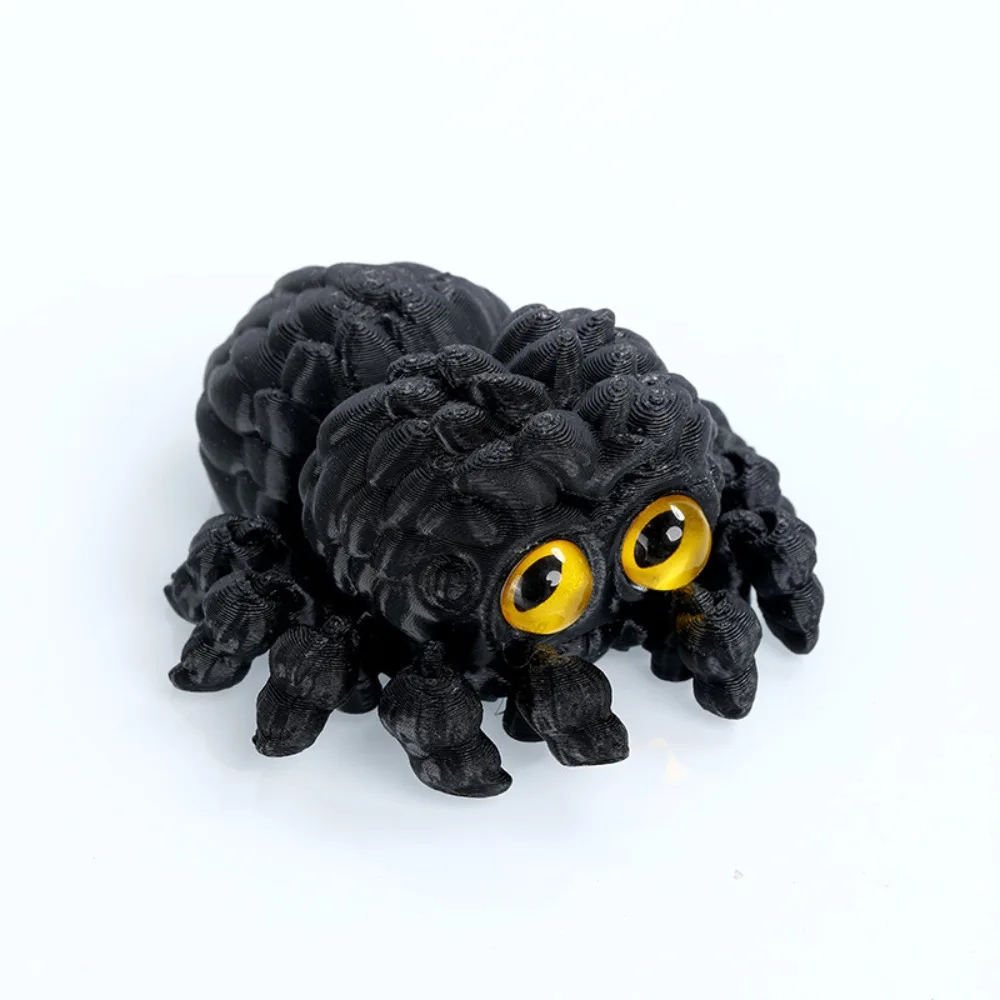 

Realistic Design 3D Printed Spider Ornament Colorful Appearance Desktop Size Simulated Spider Model Party Decoration