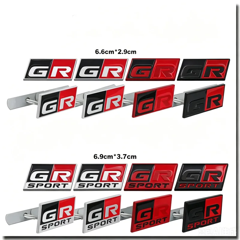 3D Metal GR SPORT car trunk badge sticker suitable for Toyota GR Yaris Corolla Modified Accessories - view 6