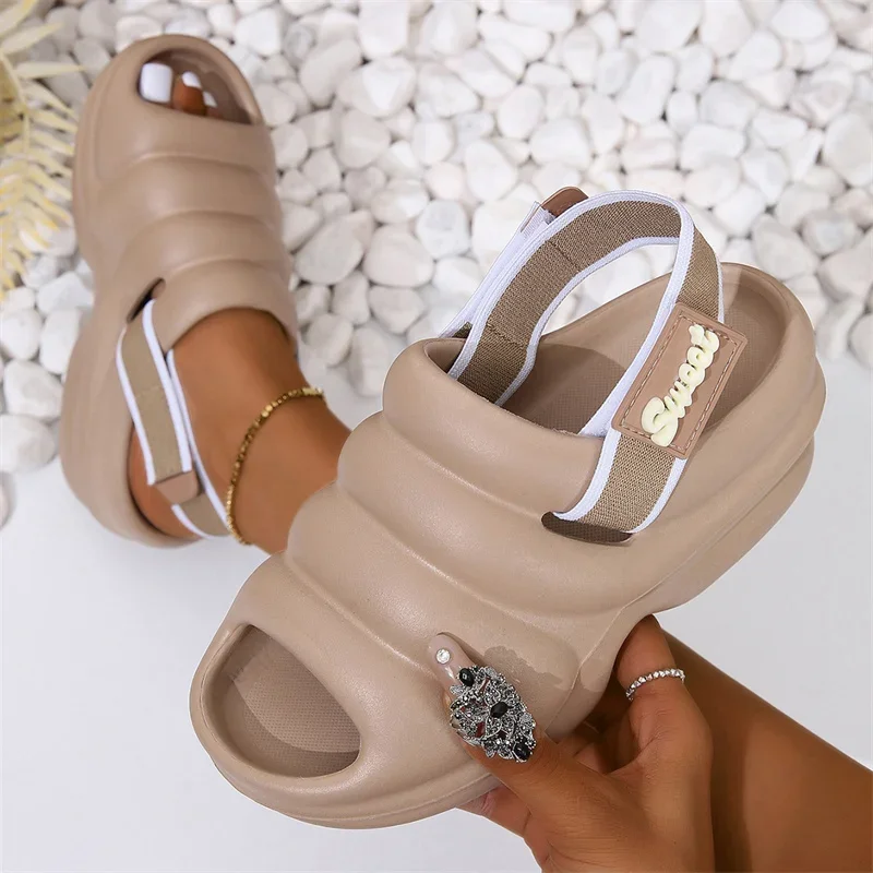 New Summer Fashion Comfortable Elegant Wear-Resistant Thick-Soled Slippers Soft High-Quality Trendy Women\'s Sandals NO: 6118