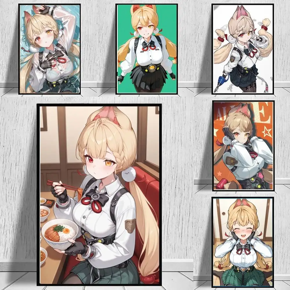Alice T-Thymefield Anime Game Zzz Posters Living Room Bar Cafe Quality Canvas Vintage Style Comics Painting Art Home Wall Decor