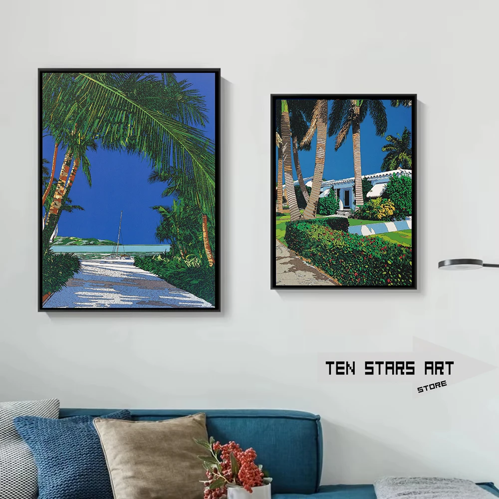California Street Art JDM Car Eizin Suzuki Illustration Art Print Retro 80s Vintage Car in Street Decor Retro Store Canvas Print