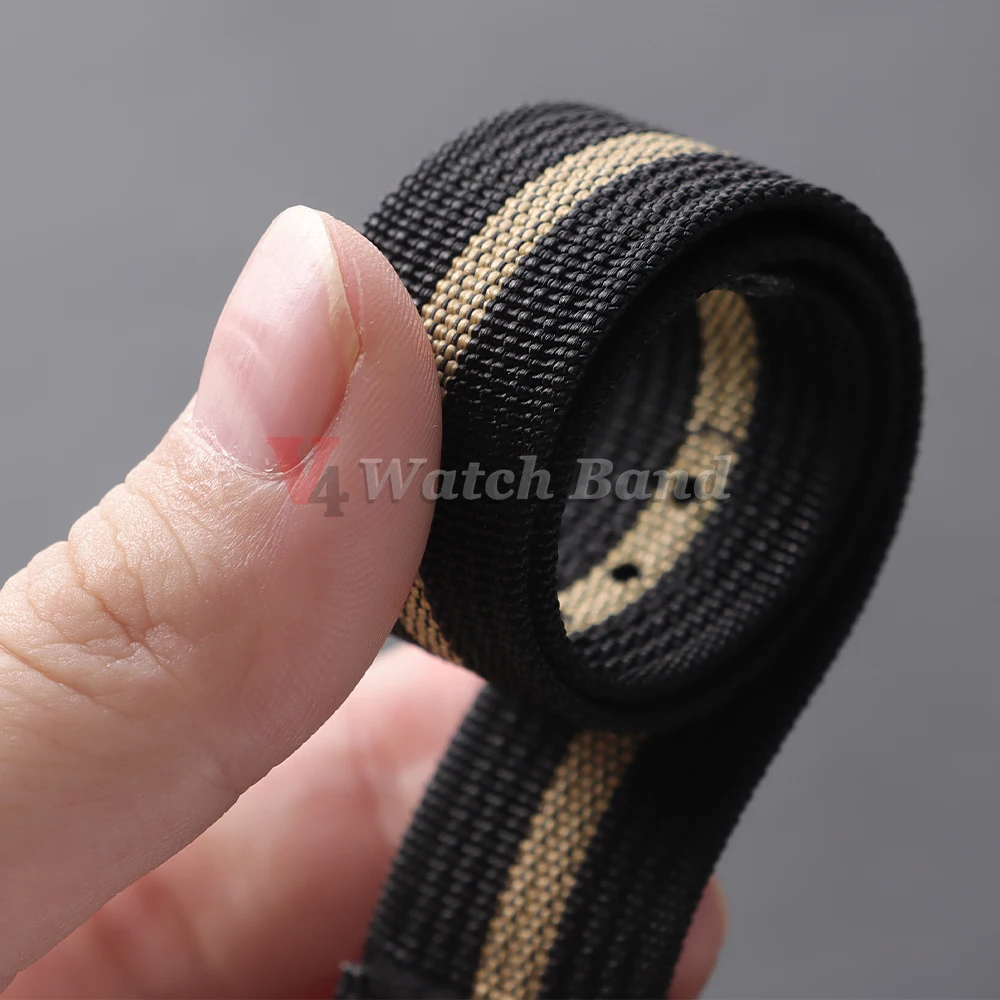 For Omega for Swatch for Moonswatch Canvas Nylon Watch Strap 20mm for Seiko Sport Waterproof Watchband Brushed Folding Buckle