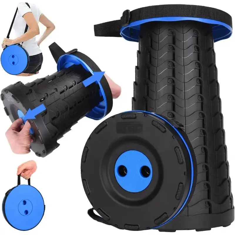 

Fishboy Upgraded Collapsible Stool for Adults,Portable Retractable Folding Telescoping Foldable Camping Stool Holds 400lbs