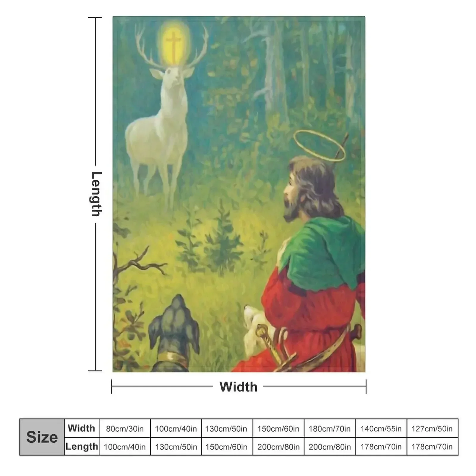 Saint Hubertus Throw Blanket Decorative Sofas For Baby For Decorative Sofa christmas decoration Sofa Throw Nap Blankets