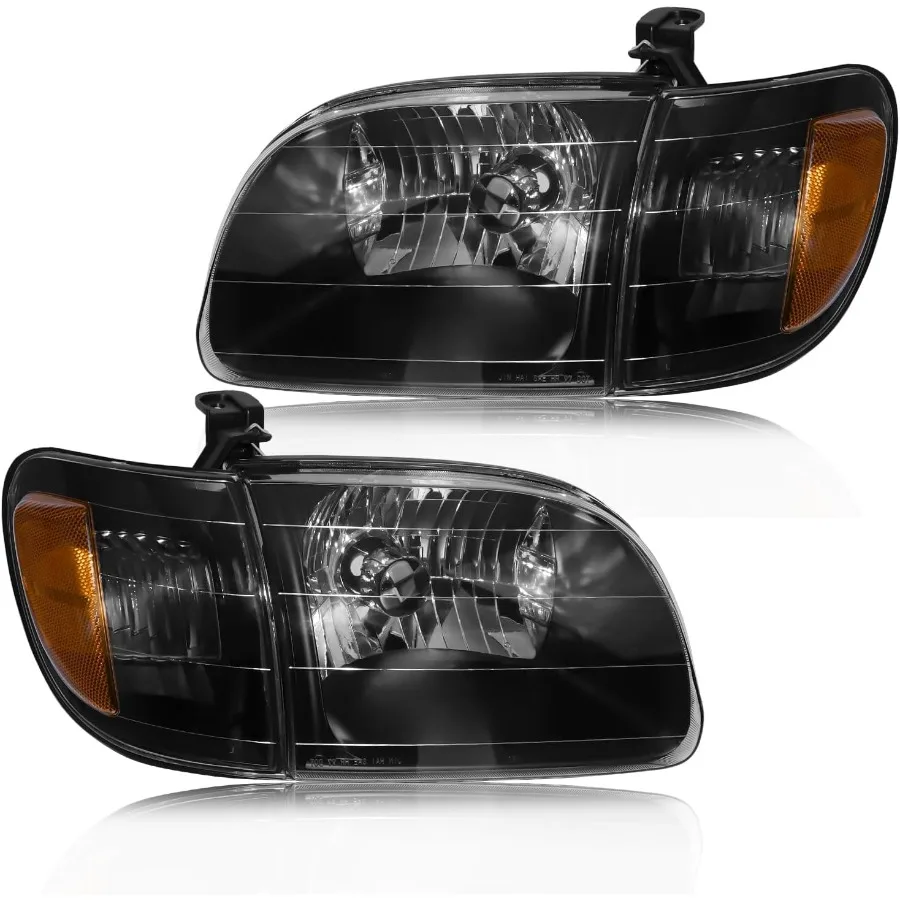 

Фара в сборе с угловым фонарем, совместимая с Tundra 2000 2001 2002 2003 2004, пара галогенных фар с кабиной обычного доступа