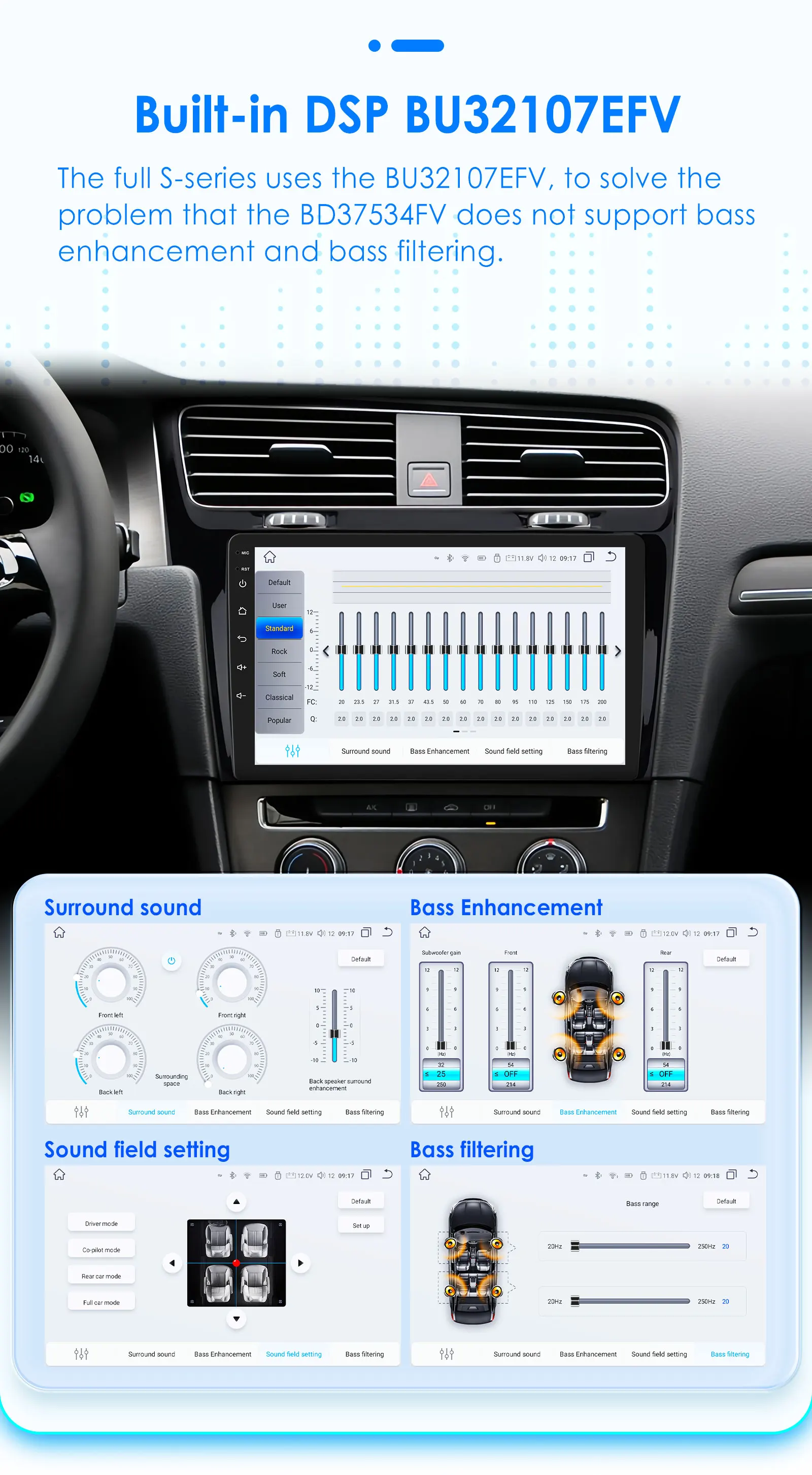 Hizpo Smart Car Intelligente Systeme für VW Golf 7 2013-2017 Multimedia GPS Player 2din Autoradio CarPlay Android Auto 2din Radio – Detail 13