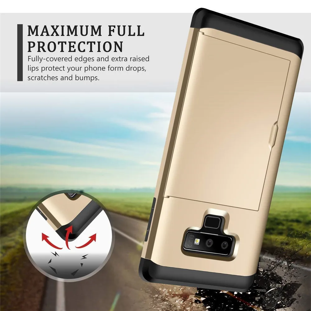 Wallet Credit Card Holder ID Slot Case for Samsung Galaxy Note9