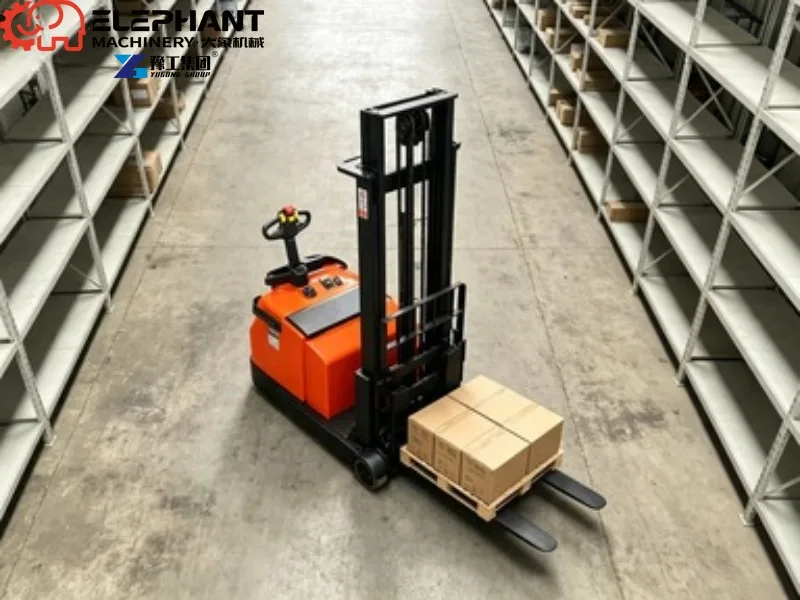 Rider Electric Reach Stacker Lift Truck, 1600kg 1.6ton Warehouse Reach Forklift For Pallet Stacking