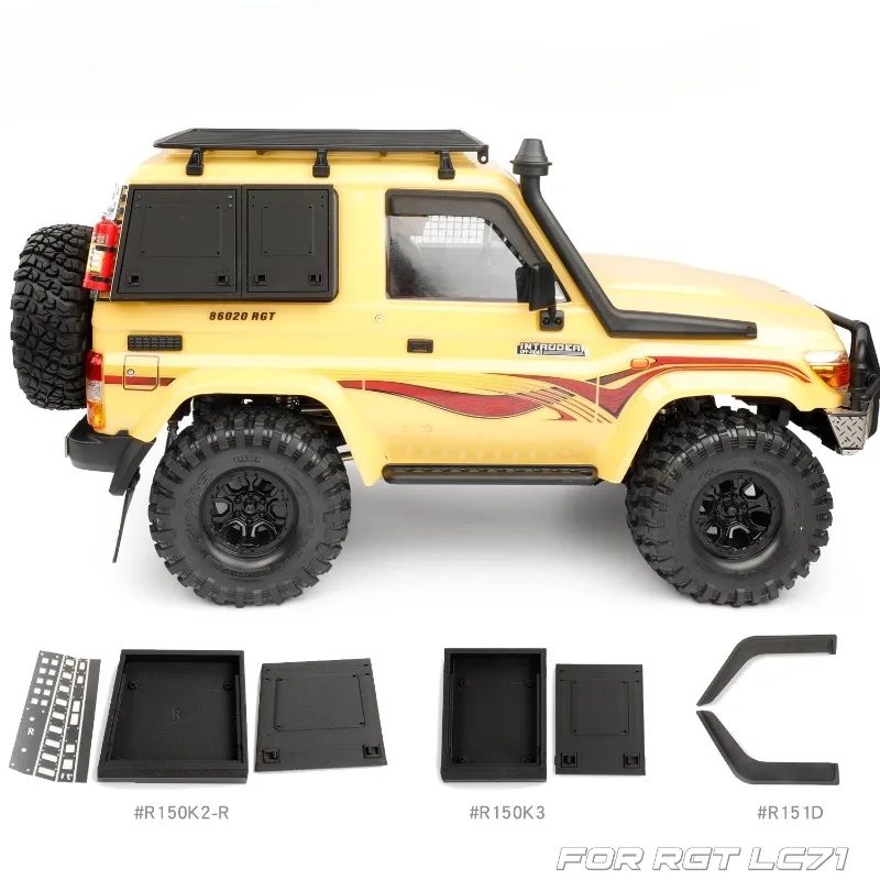 

RC Car Rainshield Side Window Tool Box Extended Side Bag School Bag Storage Box for 1/10 RC Crawler RGT LC71 Accessories
