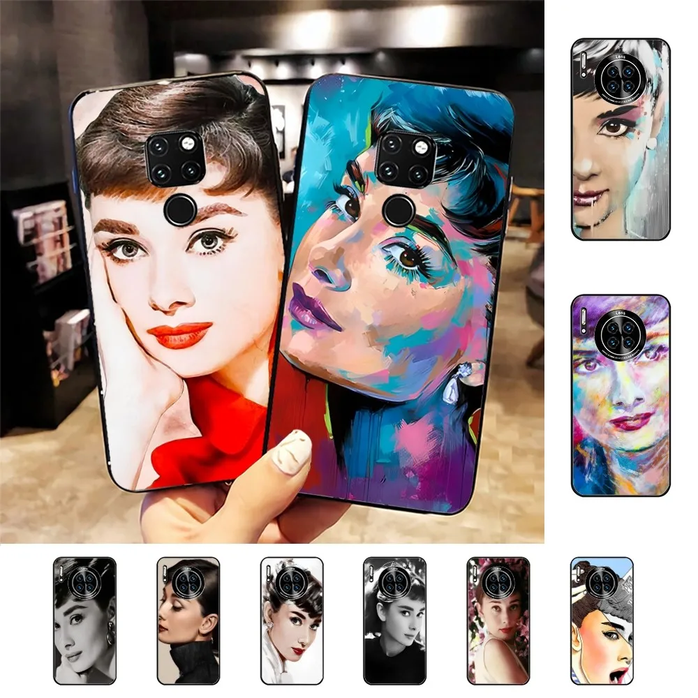 Audrey Hepburn Phone Case For Huawei Mate 10 20 30 40 50 lite pro Nova 3 3i 5 6 SE 7 pro 7SE