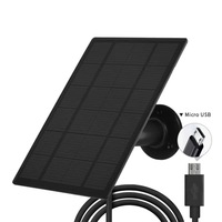 High Efficient Monocrystalline Solar Panel Waterproof Micro USB Tablet Solar Charger Pane for Camera Surveillance Security