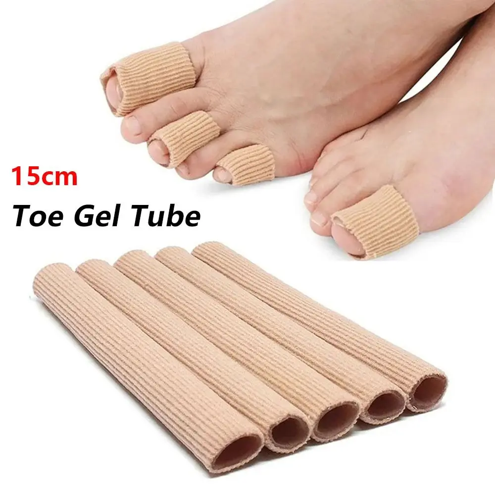 1Pcs Durable 15cm Toe Gel Tube Silicone Soft Finger Protector Cover Pads Insoles Fabric Tube Sleeve Foot Care Pedicure