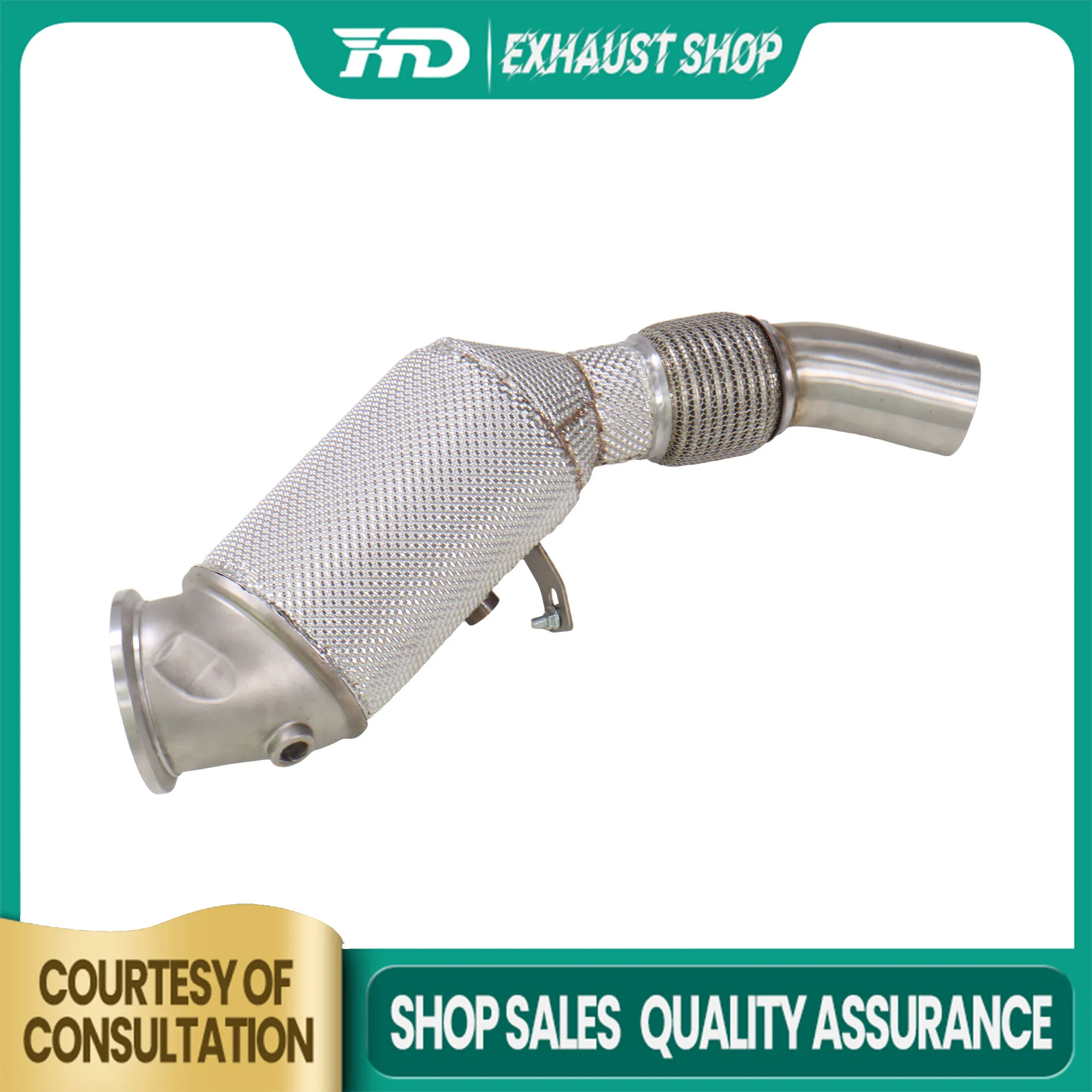 

High Quality Downpipe For BMW 530i G60 2.0T Stainless Steel Exhaust System Heat Shield High Flow Performance Discounted HMD