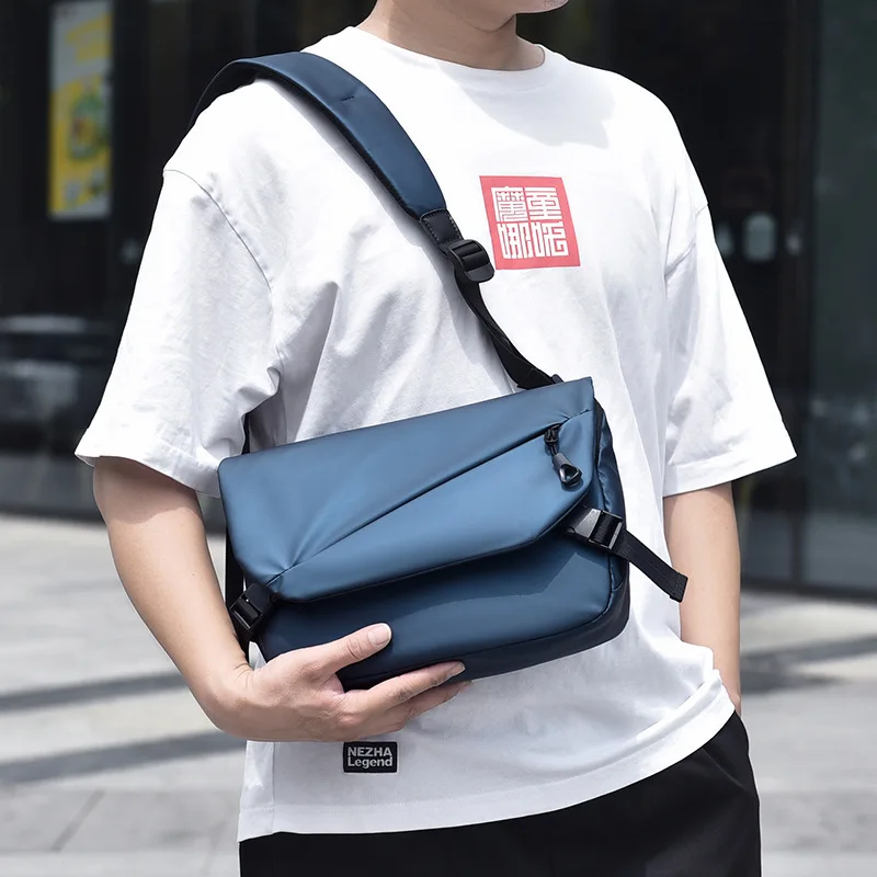 New High-Capacity Chest bag For Men's Outdoor Leisure IPad Computer Waterproof Diagonal Cross Bag Portable Sports Simple Shoulde