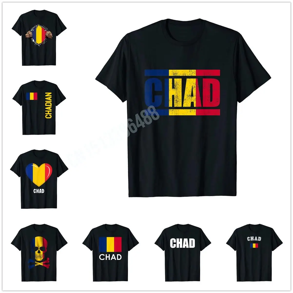 

Футболка с флагом Чадского наследия More Design Proud Chad Roots для мужчин и женщин, футболка в стиле хип-хоп, хлопковые футболки