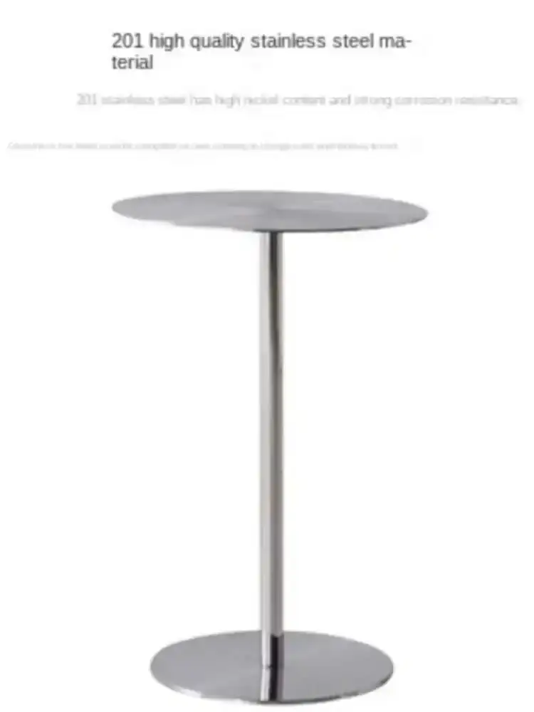 

Steel Stainless Style Modern Cafe Industrial Simple Small Round Table Outdoor Leisure Round Iron Table Metal Dining Table