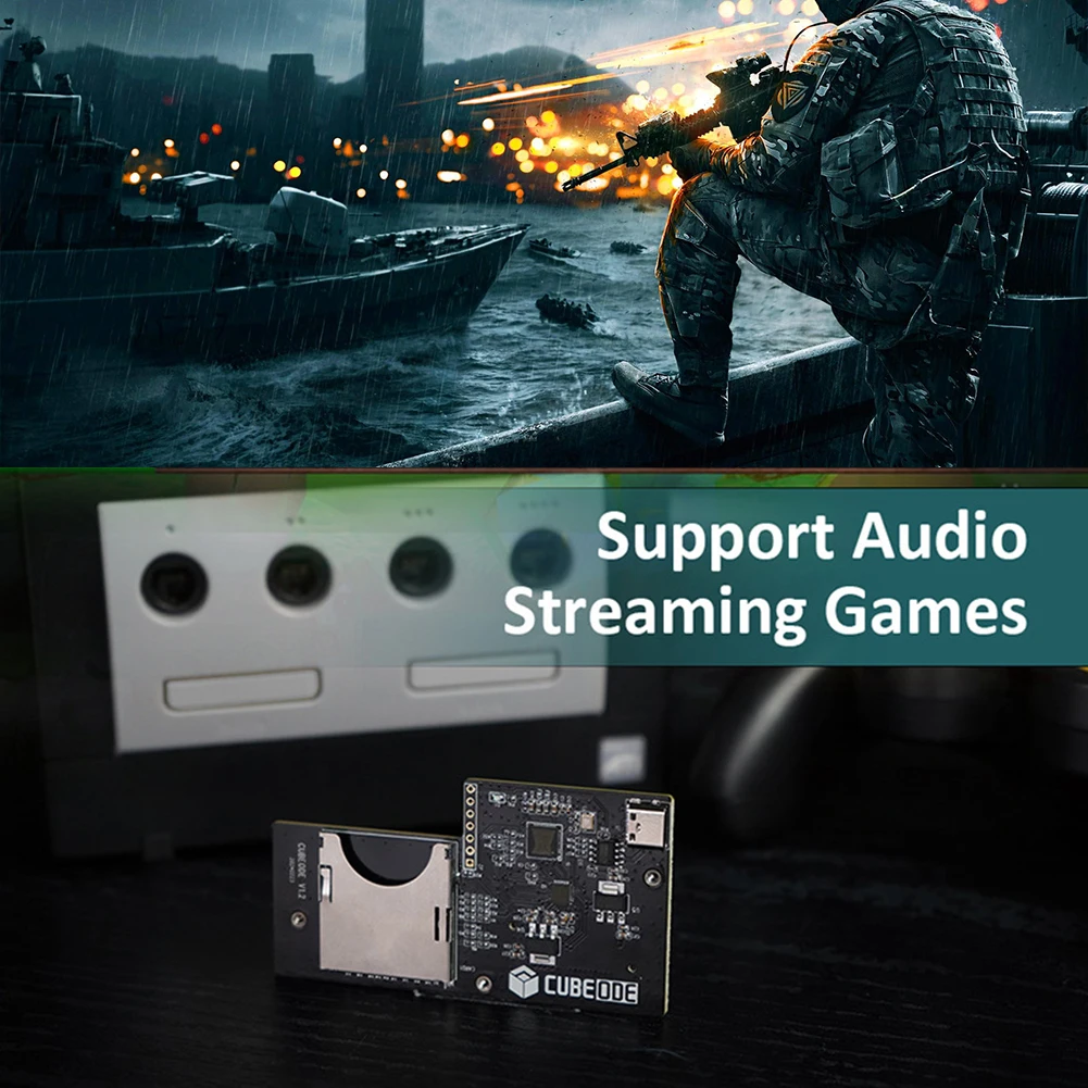 محاكي محرك الأقراص الضوئية CUBEODE V1.2 لـ GC Loder Swiss SD2SP2 استبدال التوصيل والتشغيل لجميع الإصدارات وحدة تحكم ألعاب NGC GameCube