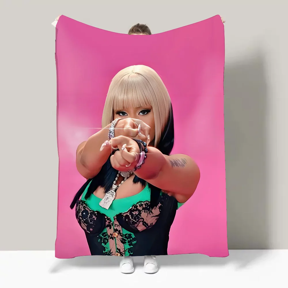N-Nicki M-Minaj Rapper Blanket Perfect Gift For Sofa Office Bed Plane Travel Sleep Read Relax Camping
