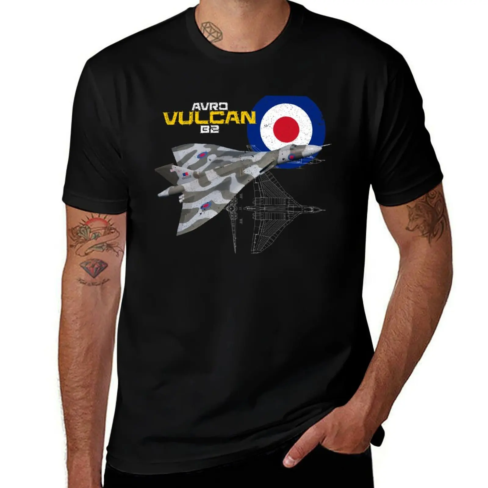 

Avro 100% tshirt for man B2 casual Vulcan cotton men British T-Shirt man t shirts tshirt