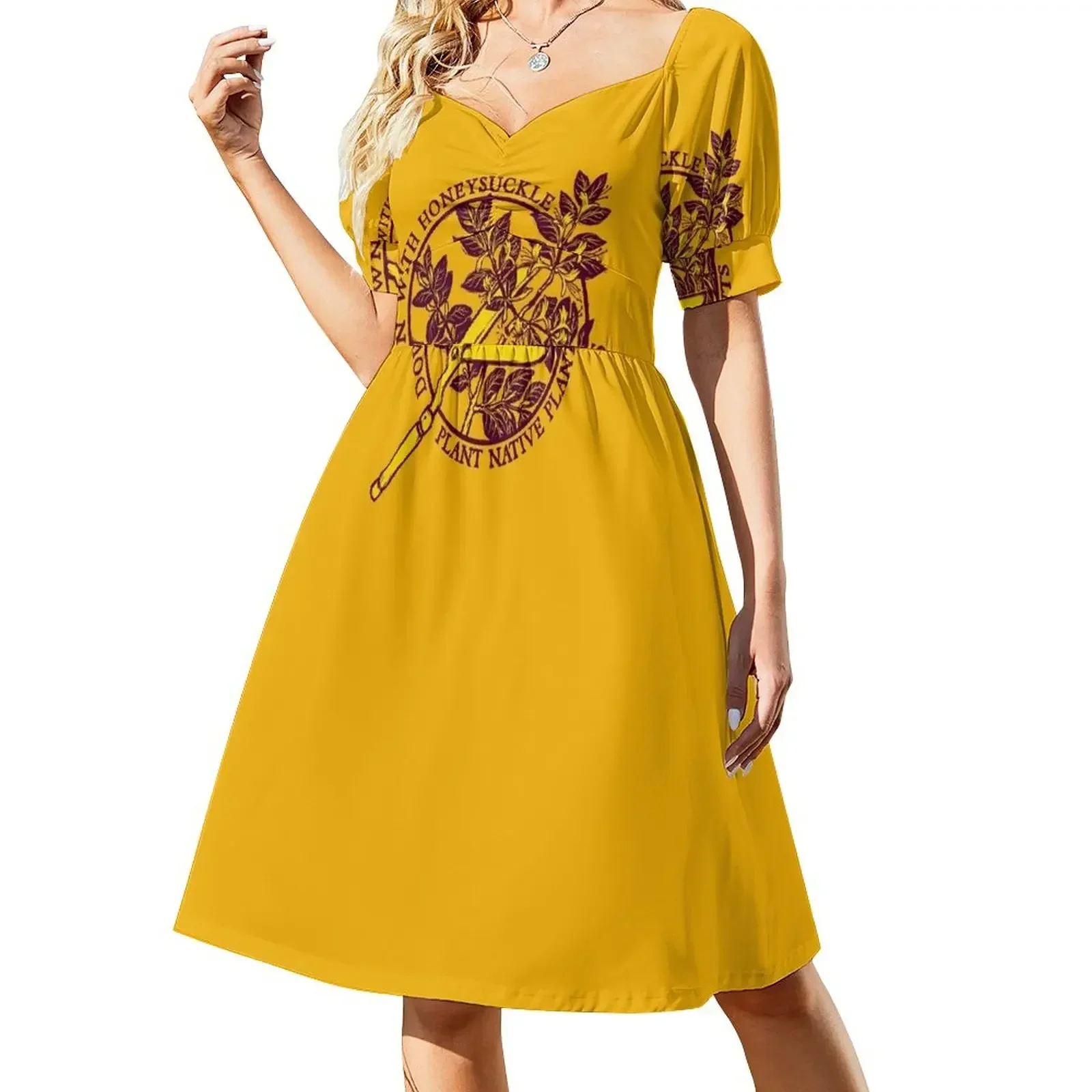 

Down With Honeysuckle Short-Sleeved Dress Female clothing Dresses summer dresses ladies 2025 women's fashion dresses Dress