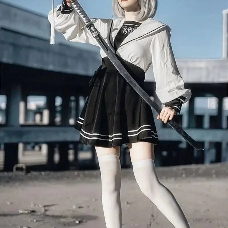 ss23Nier Automata Yorha 2B Cosplay Costume Sailor Sexy Outfit Games Suit Women RolePlay Girls Halloween Anime Party Fancy D