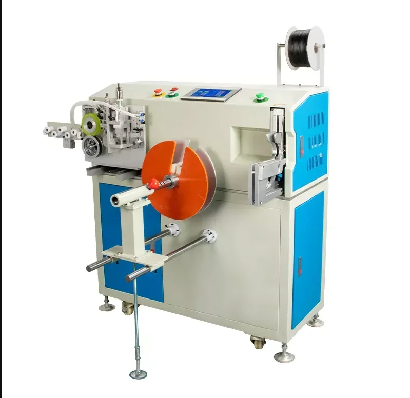 Automatic Cable Coiling Machine Power Cord Winding Equipment With Cut Twist And Counting Meter For Cable Wire Organization
