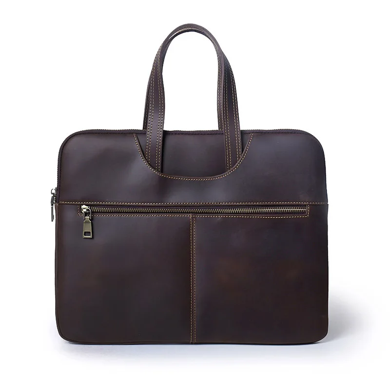 

Crazy Horse Leather Laptop Case, New Tablet Case, Business Office Luxury Handbag, Document Bag, Genuine Leather Men's Bag