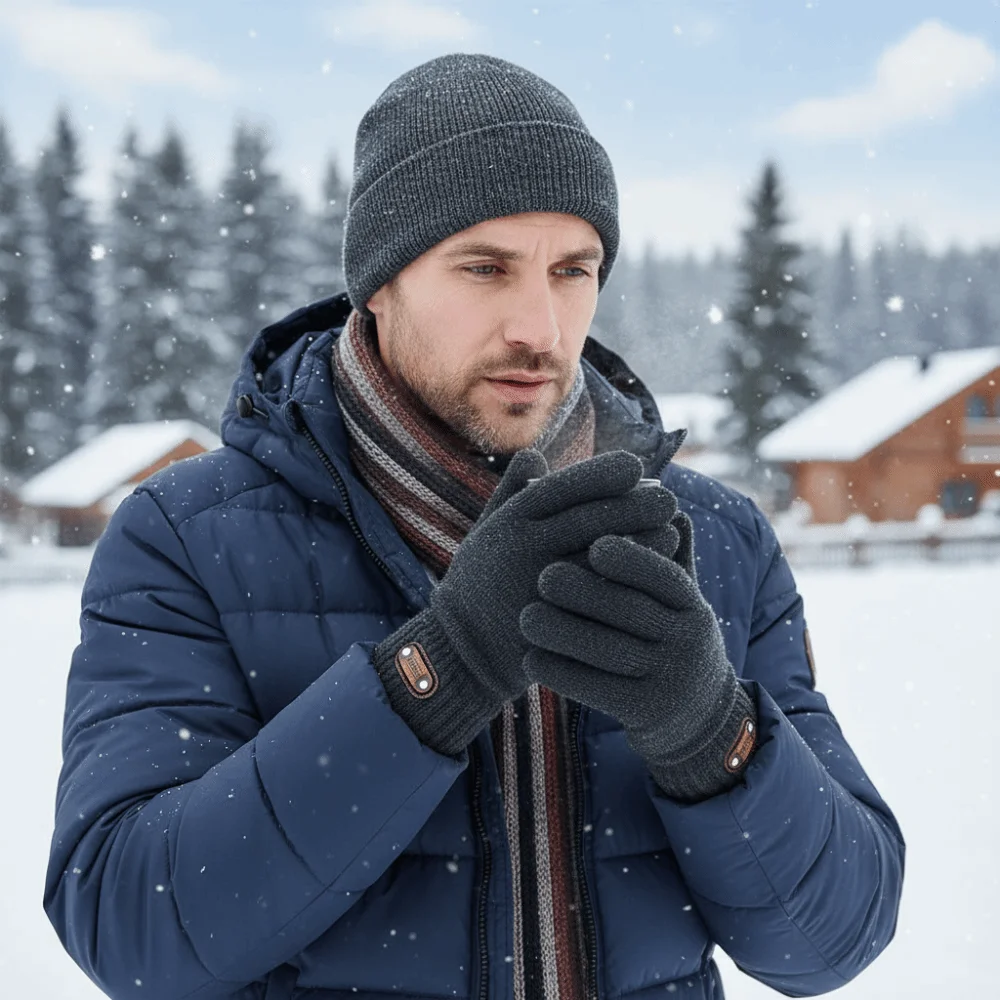 2Pairs الباردة واقية الشتاء قفازات ركوب الدراجات الدافئة المضادة للانزلاق الحرارية قفازات متماسكة لينة تنفس ركوب القفازات الواقية تشغيل