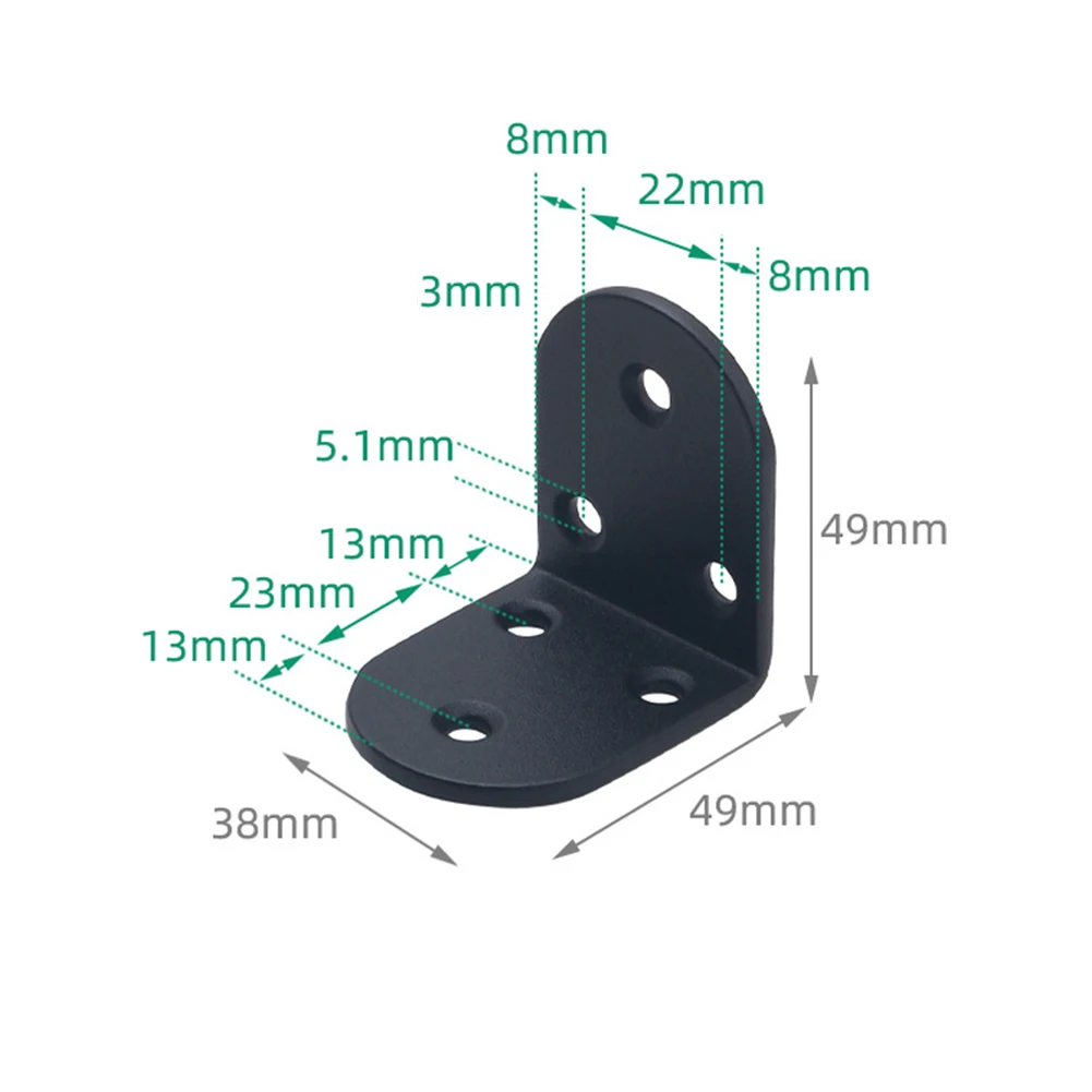 Brand New Home Angle Brackets Corner Brackets Furniture Hardware Heavy Duty Iron Metal Anti-rust Black Curved Beds