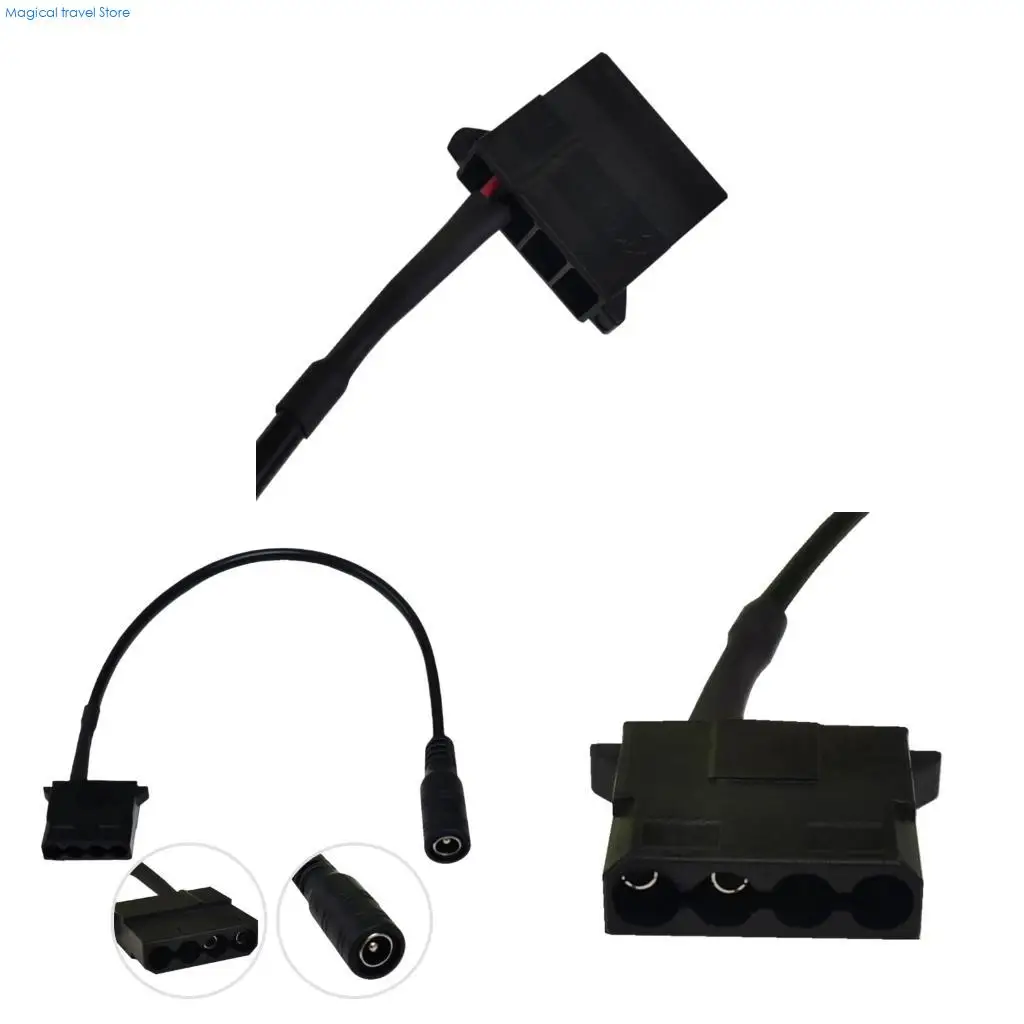 N2UB DC5.5x2.1mm To 3/4 Pin Fan Power Supply Cord 27cm PVC Insulated Cable