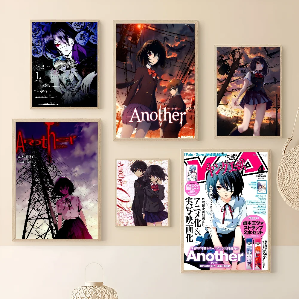 Anime A-Another Movie Sticky Posters Retro Kraft Paper Sticker DIY Room Bar Cafe Aesthetic Art Wall Painting