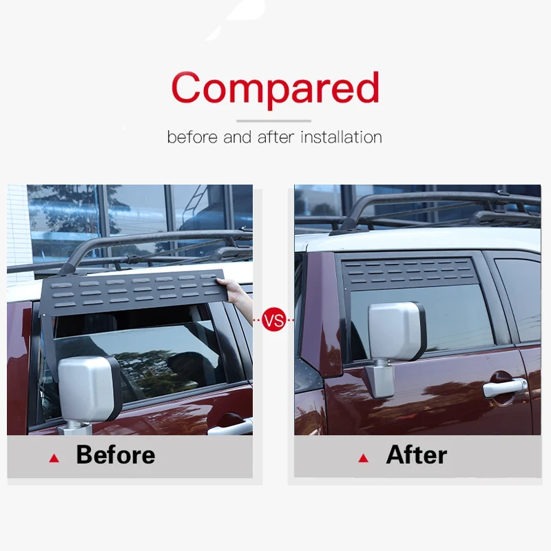 

For Toyota FJ Cruiser 2007-2021 Accessories Front Window Louvers Spoiler Scoops Car Window Air Vent Cover