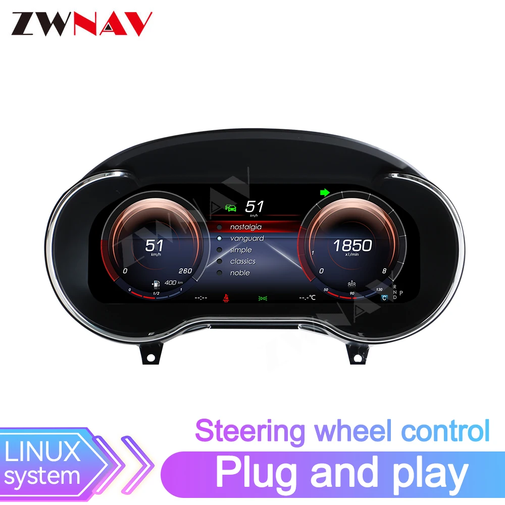 

12.3'' Car LCD Digital Dashboard ClusterFor Mercedes-Benz GLC/C-Class 2016-20 Auto Speedometer Virtual Instrument Paneel Cockpit