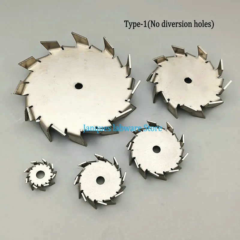 1pcs Lab 304 Stainless Steel Saw Tooth Type Stirrer Disk Round Disperse Plate With diversion holes Dispersing Stirring Blade