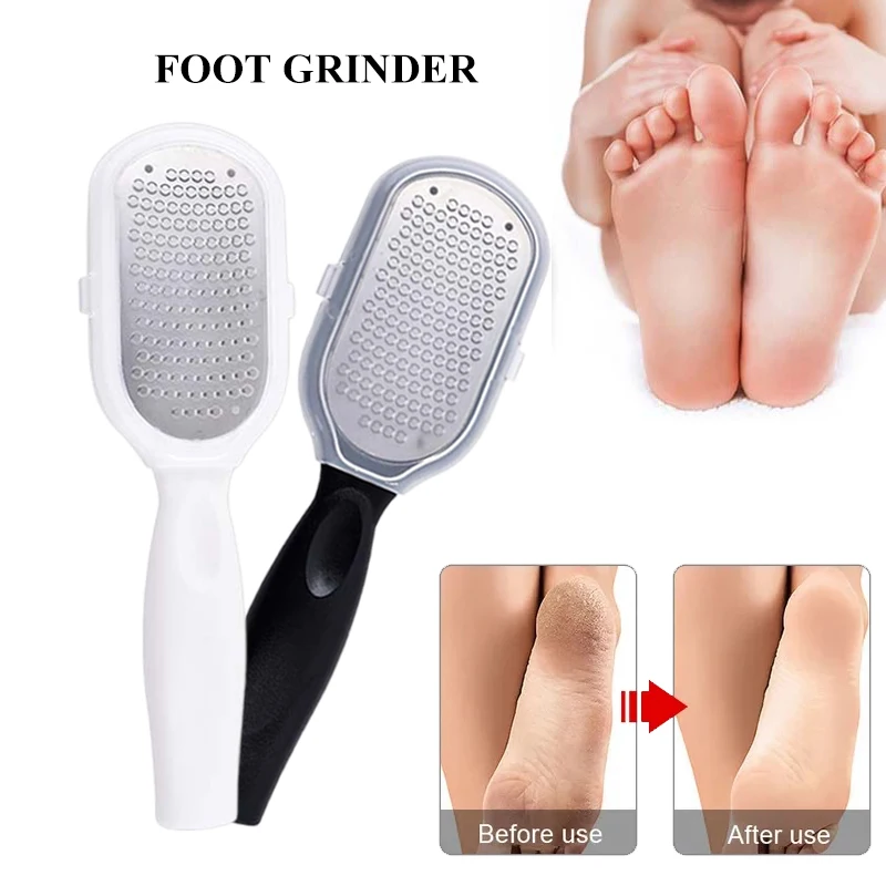 Pedicure Foot File Callus Remover Stainless Steel Foot Scraper Portable Rasp Colossal Foot Grater Scrubber Pro for Wet/Dry Feet