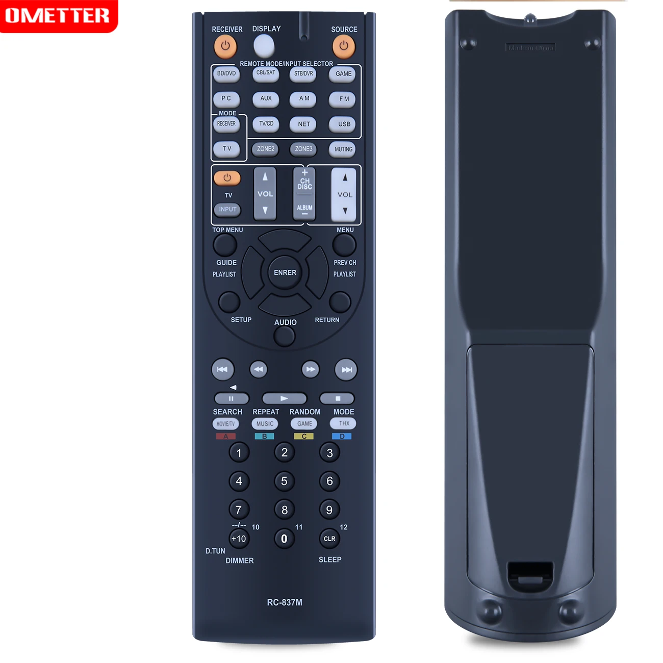 RC-837M RC-834M 836M RC-866M 884M RC-865M Remote Control for Onkyo AV Receiver TX-NR414 HT-S6500 R494 S5800 S7805 NR818 NR535